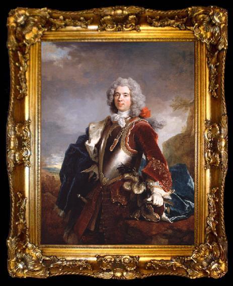 framed  Nicolas de Largilliere Portrait of Jacques I, Prince of Monaco, ta009-2